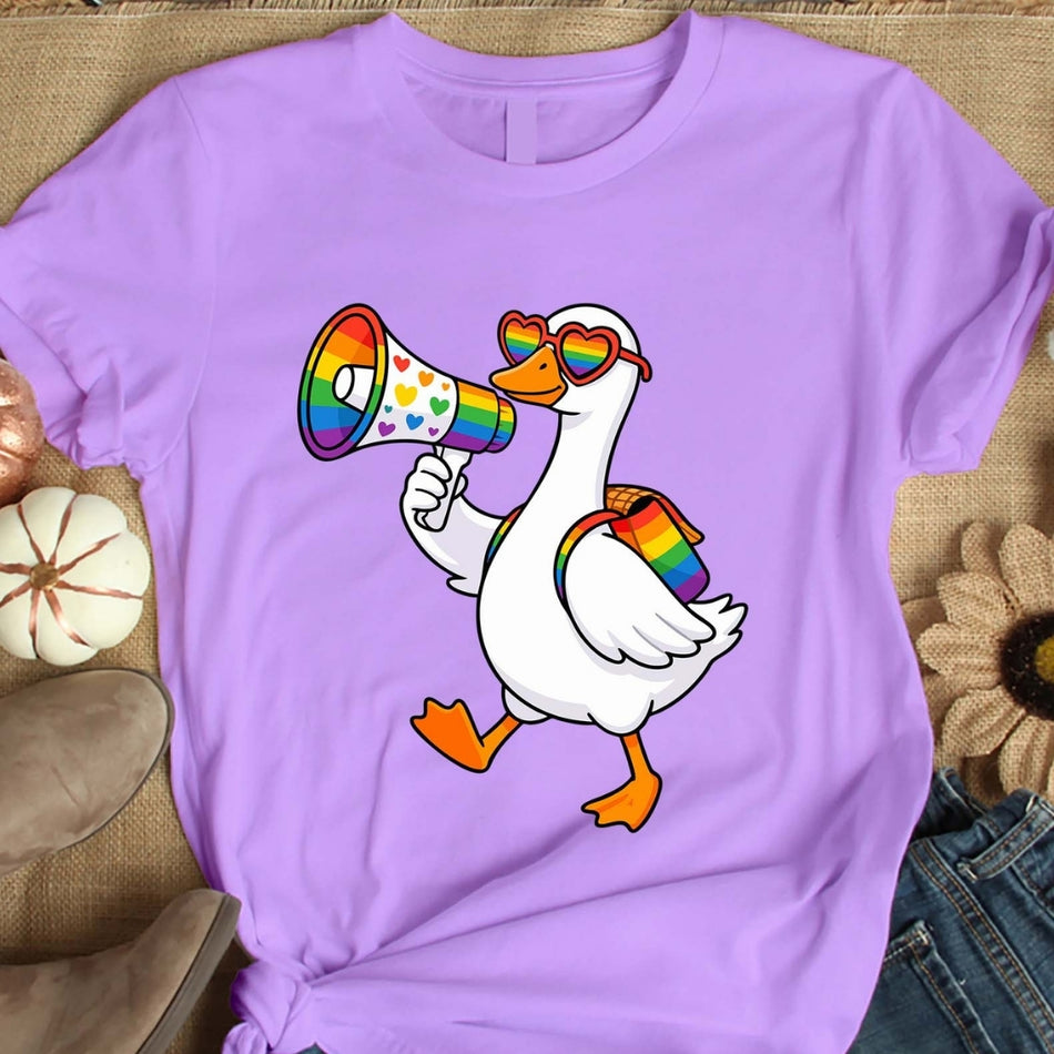 Rainbow Flag Duck PNG - Festival Pride Sublimation Tee - A 1961