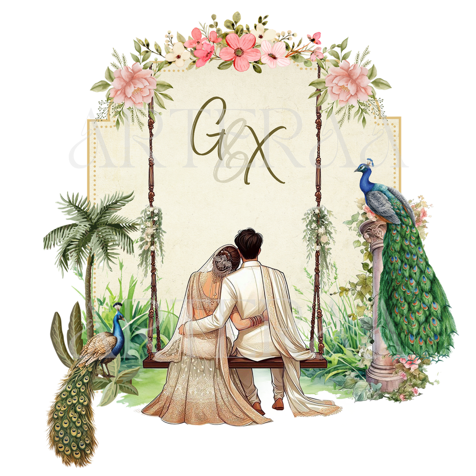 GX Wedding couple Logo PNG | 5 Monogram Designs | Digital Download for Cards & Invites