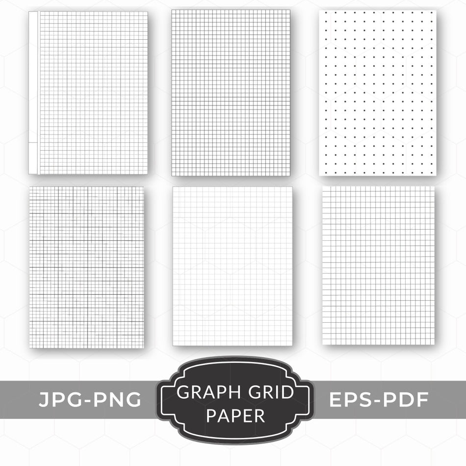 GraphGridPaperPrintableTemplateBundlePDFEPSPNG