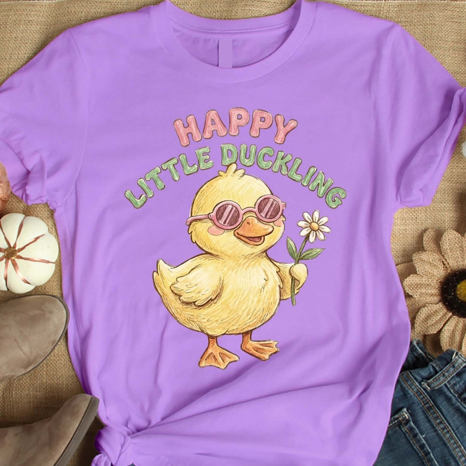 Happy Little Duckling PNG, Cute Duck Sublimation Design, Baby Duck Shirt Graphic, Farm Animal PNG, Kids Spring Digital Download A 1578
