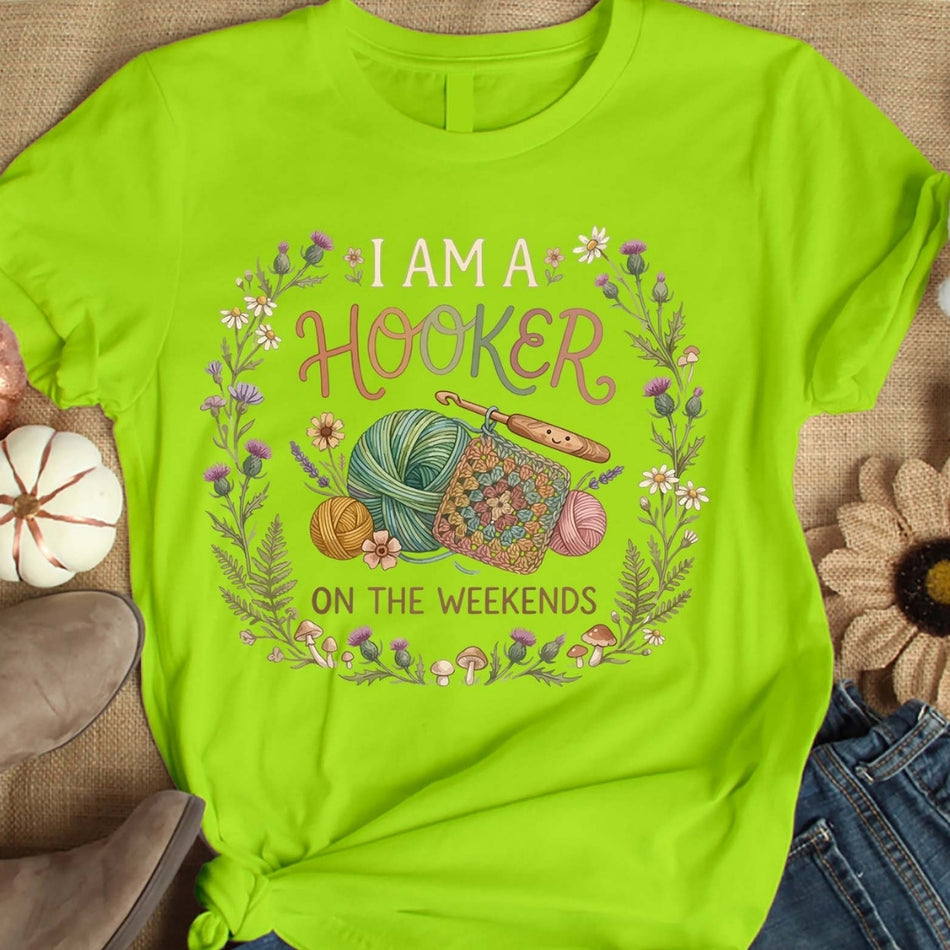 I Am A Hooker On The Weekends Png, Funny Crochet Sublimation Design, Yarn Lover Shirt Graphic, Crochet Mom Png, Instant Download A 1556