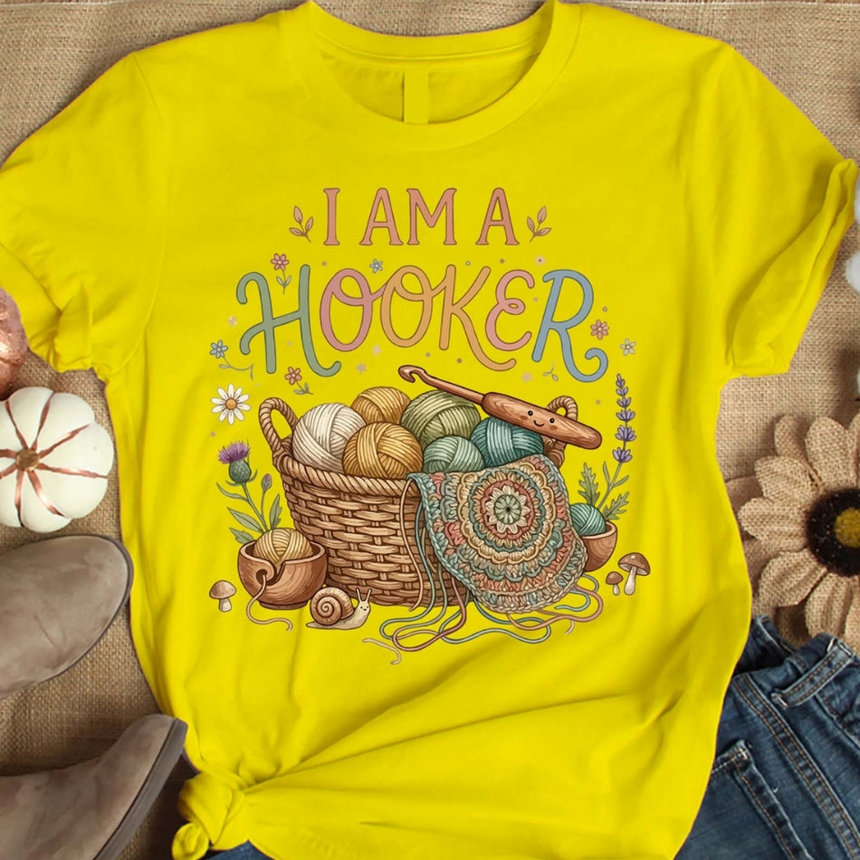 I Am A Hooker Png, Crochet Sublimation Design, Funny Crochet Shirt Graphic, Yarn Lover Craft, Crochet Mom T-Shirt Design, Instant Download A 1555