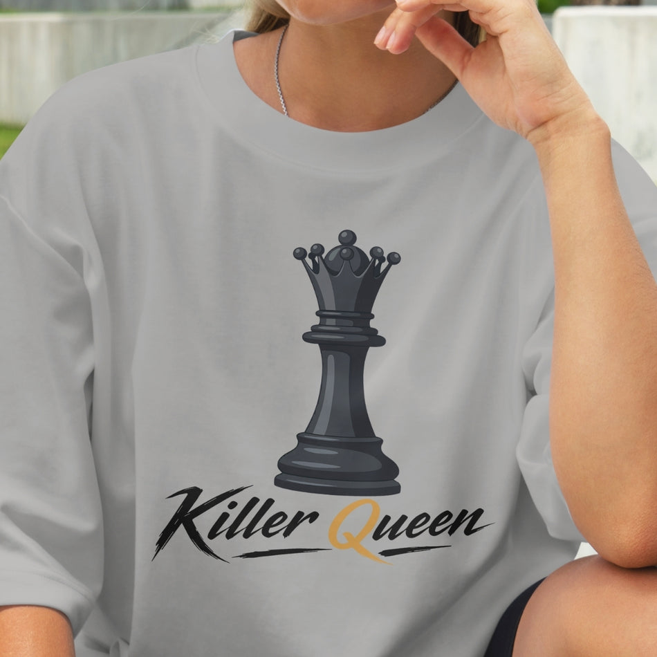 Killer Queen Chess PNG, Queen Piece Shirt Design, Feminine Power Graphic, Chess Lover Gift, Sublimation File, Bold Women Tee Clipart A1457