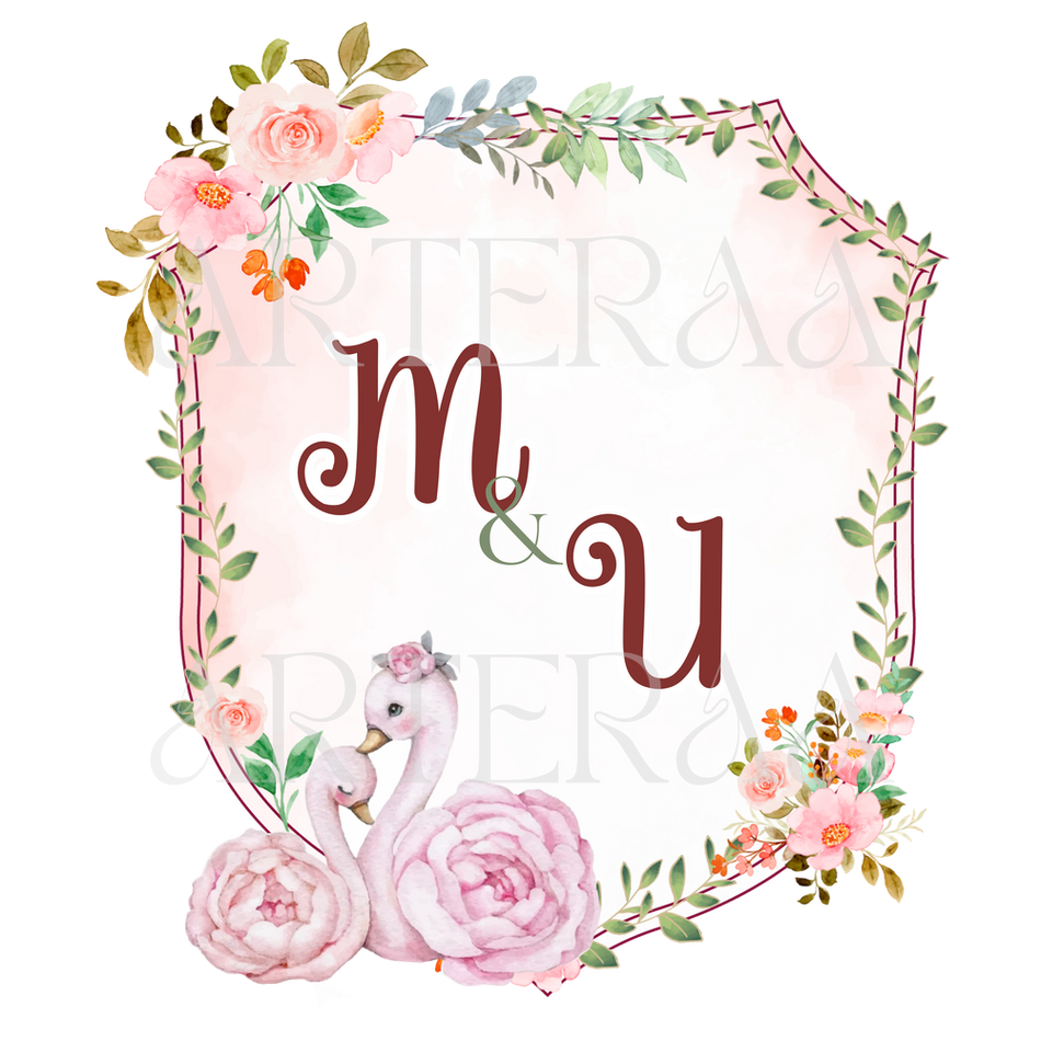 MU Wedding couple Logo PNG | 5 Monogram Designs | Digital Download for Cards & Invites