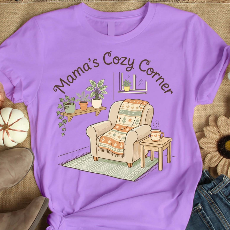 Mama’s Cozy Corner PNG, Cozy Mom Sublimation Design, Cottagecore Mama Shirt, Neutral Homebody Clipart, Aesthetic Mom PNG, Digital Download A 1597