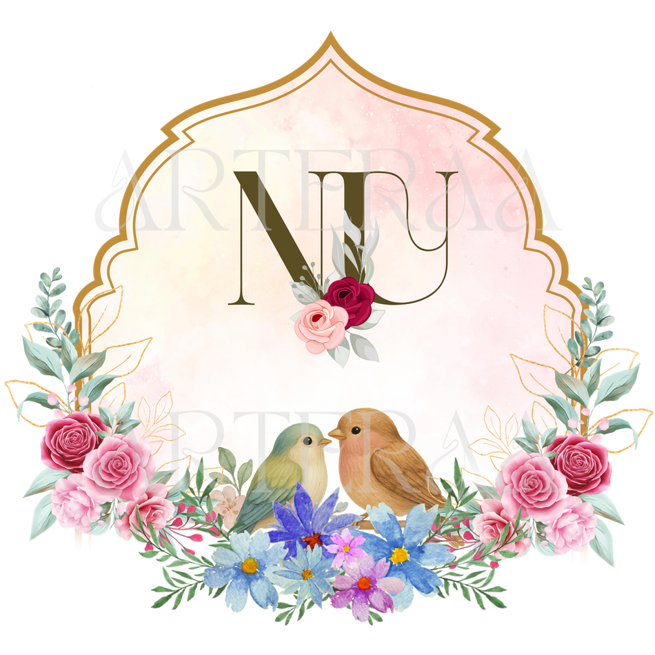 NU Wedding couple Logo PNG | 5 Monogram Designs | Digital Download for Cards & Invites