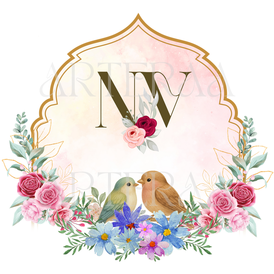 NV Wedding couple Logo PNG | 5 Monogram Designs | Digital Download for Cards & Invites
