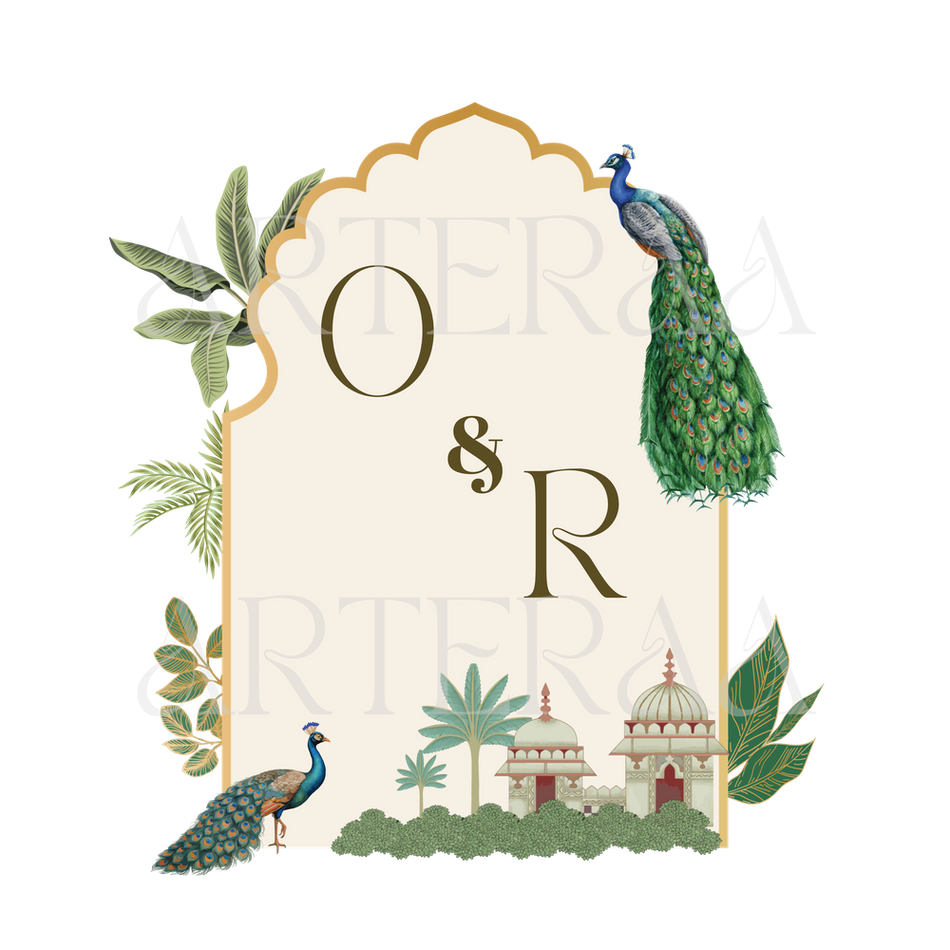 OR Wedding couple Logo PNG | 5 Monogram Designs | Digital Download for Cards & Invites
