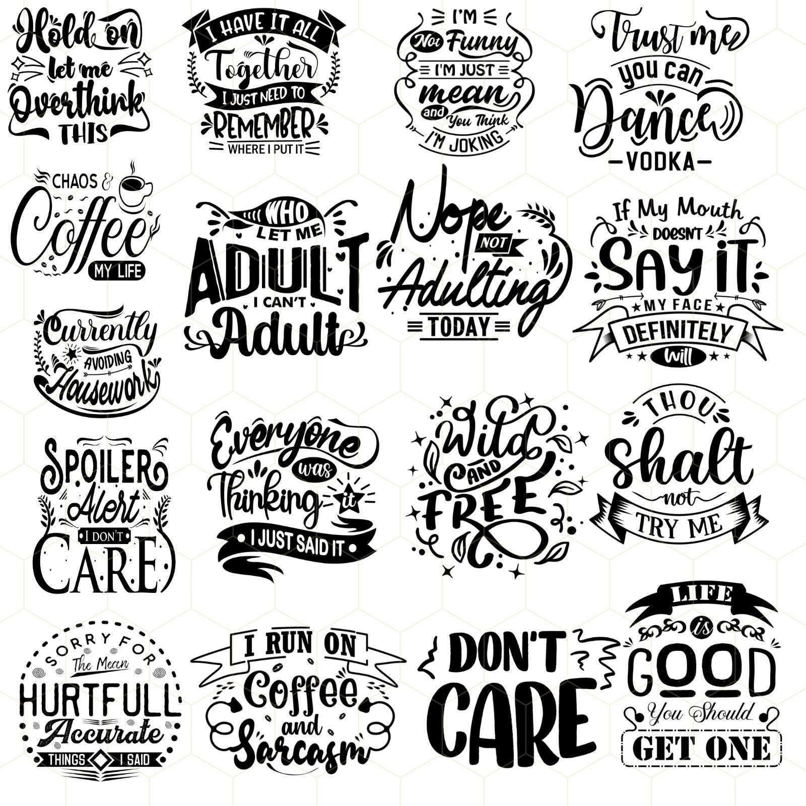 SarcasticSayingsSVGBundleFunnyQuoteCutFiles