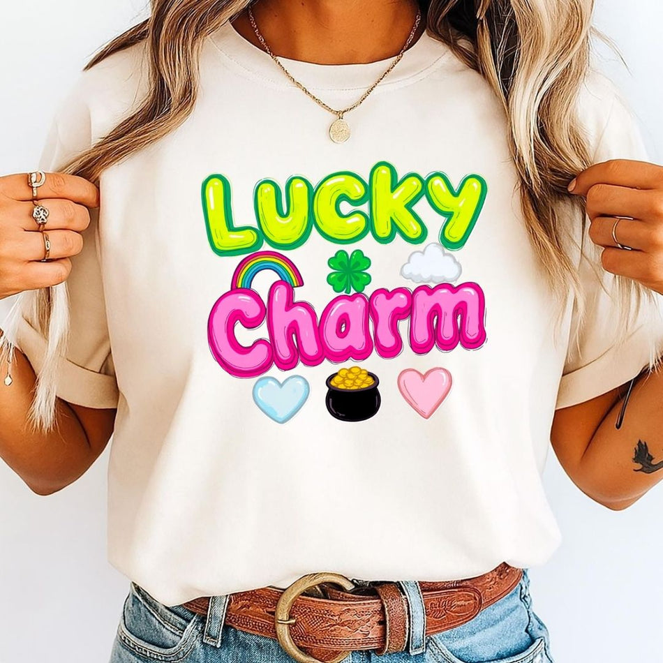 ShamrockRainbowLuckyPNGInstantDownload