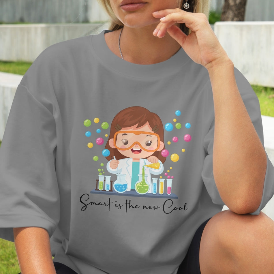 Smart Is The New Cool PNG, Cute Science Girl Sublimation Design, School Science Clipart, Nerdy Teacher Shirt Graphic, Instant Download  A1516