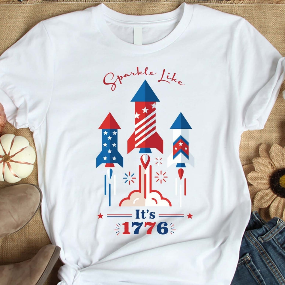 Sparkle Like It’s 1776 PNG, Patriotic Fireworks Shirt Design, Fourth of July Sublimation PNG, USA Independence Day Digital Download A1626