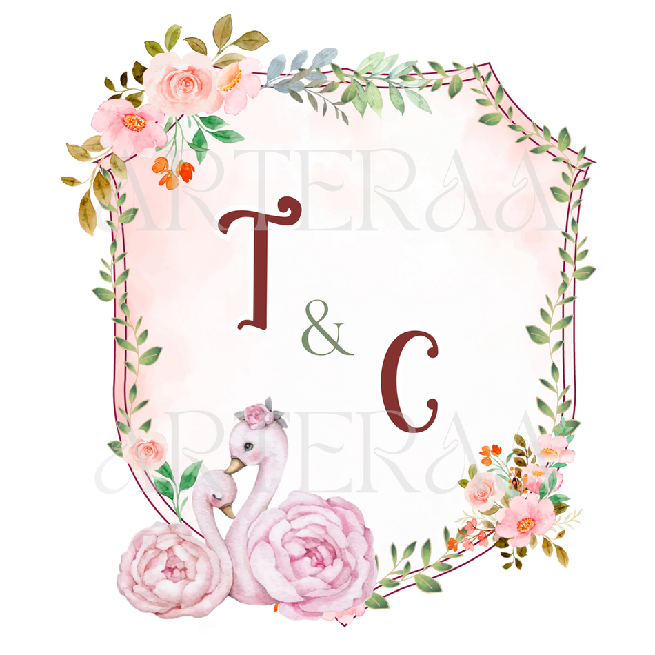 TC Wedding couple Logo PNG | 5 Monogram Designs | Digital Download for Cards & Invites