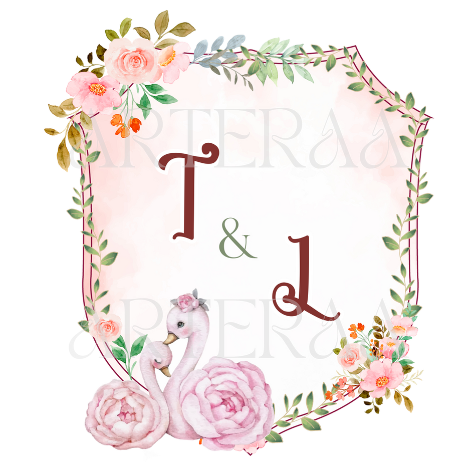 TL Wedding couple Logo PNG | 5 Monogram Designs | Digital Download for Cards & Invites