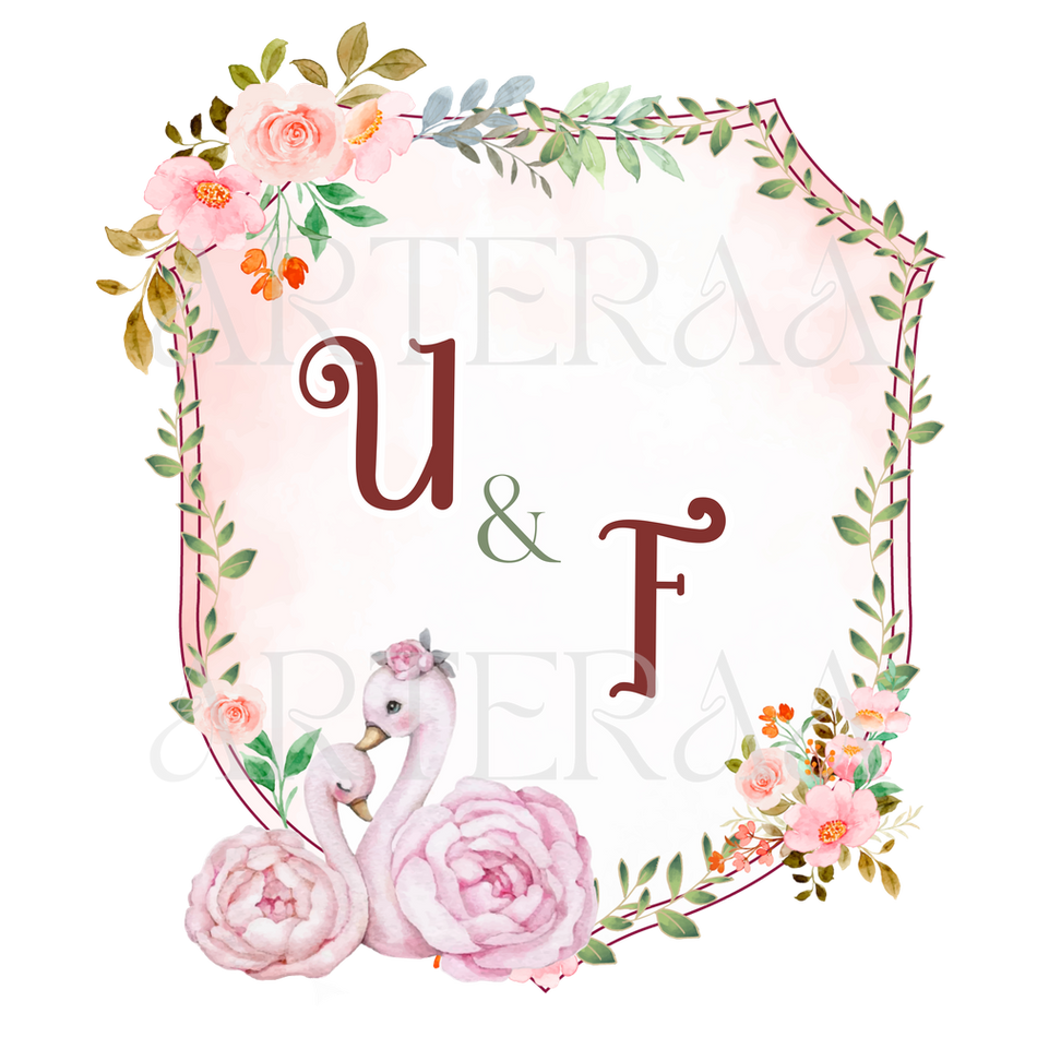 UF Wedding couple Logo PNG | 5 Monogram Designs | Digital Download for Cards & Invites