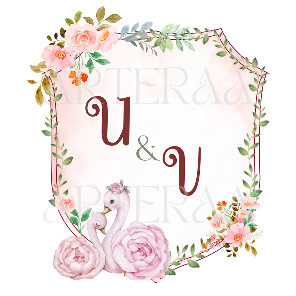UV Wedding couple Logo PNG | 5 Monogram Designs | Digital Download for Cards & Invites