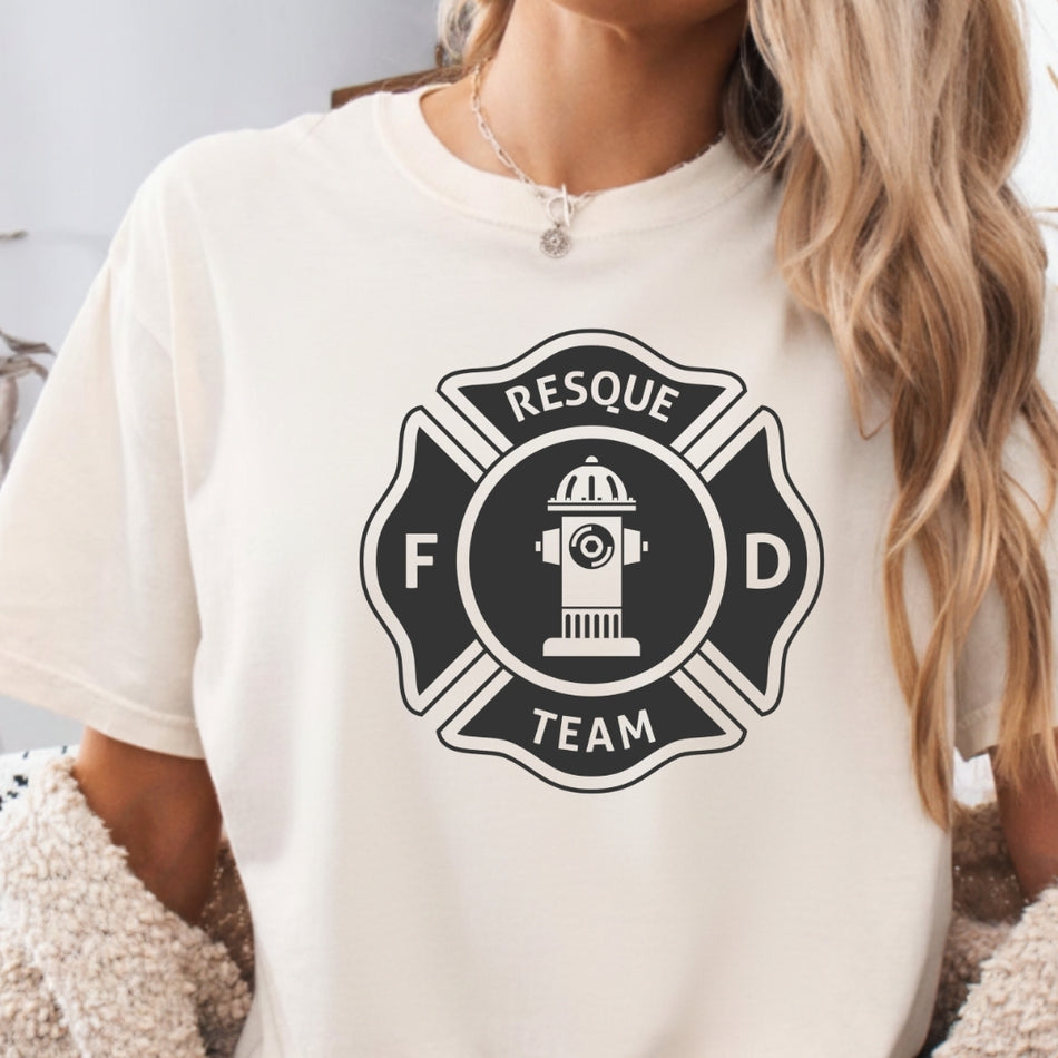 Firefighter Logo Bundle SVG, PNG, DXF, Fire Department Clipart, Rescue Badge Designs, Volunteer Fire Logos, Cricut Cut Files A 1301