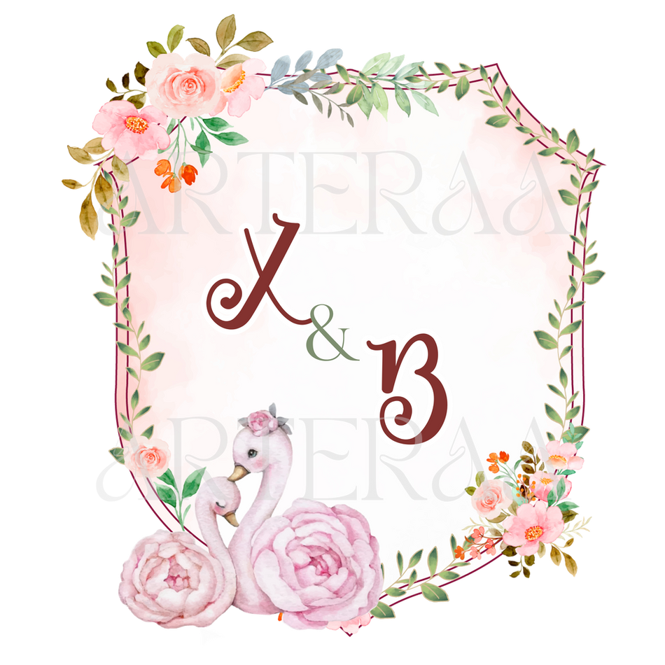 XB Wedding couple Logo PNG | 5 Monogram Designs | Digital Download for Cards & Invites